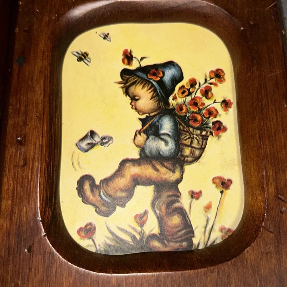 vintage Hummel‎ wooden frame pictures wall hanging